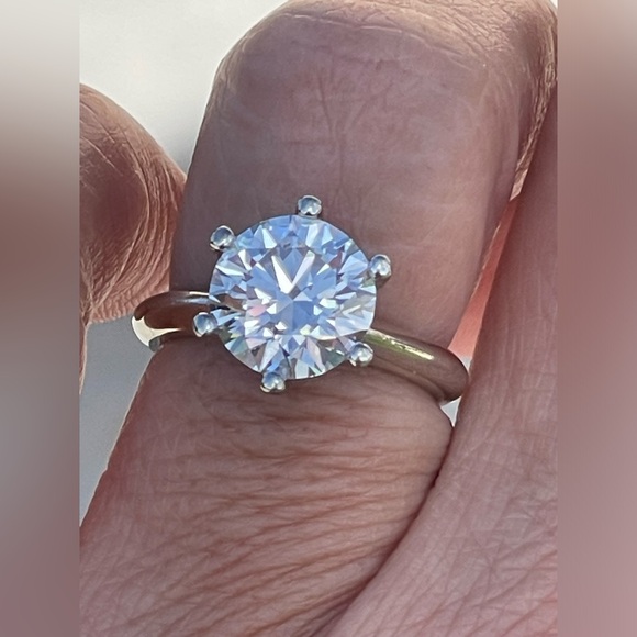 ❌SOLD❌ 3 Carat Laboratory Grown Diamond Engagement Ring 14K WG Appraisal - Picture 3 of 8